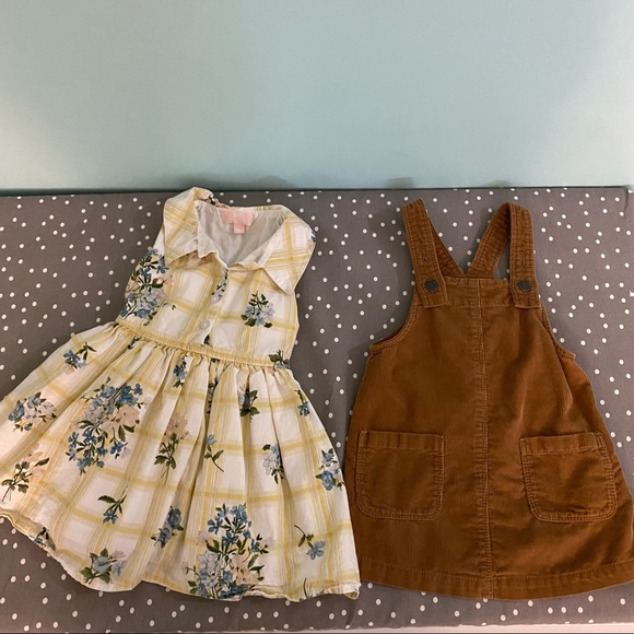 Old Navy Other - BABY GIRL TODDER Dress Set of 2 Corduroy Overall
